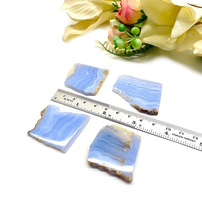 Blue Lace Agate Slices (Communication and Public Speaking)