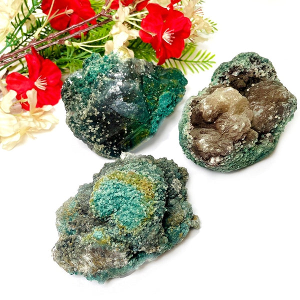 Celadonite Chalcedony Cluster (Healing & Connection)