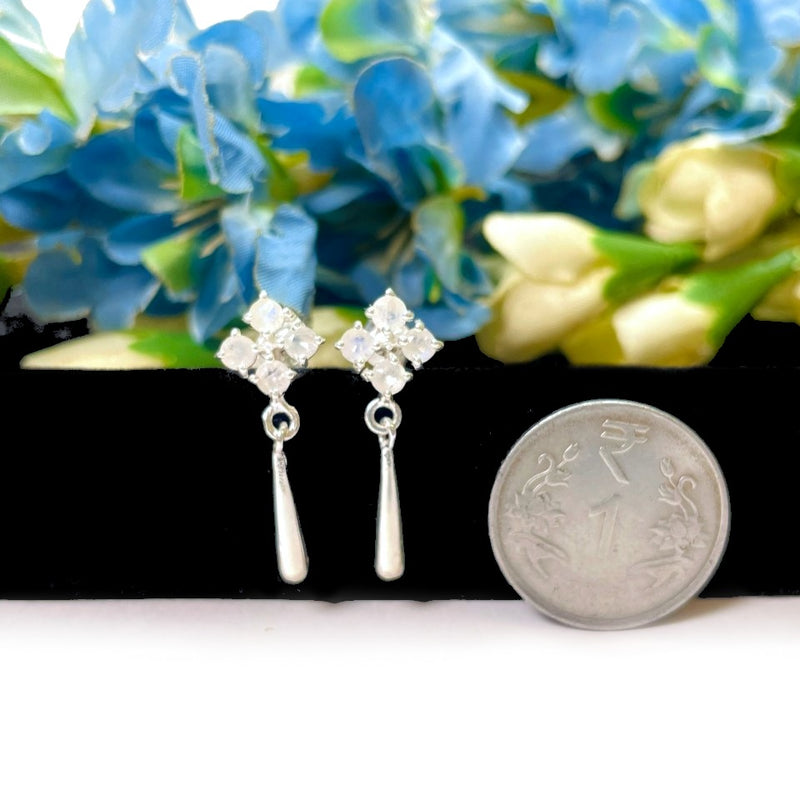 Moonstone Earrings in Silver