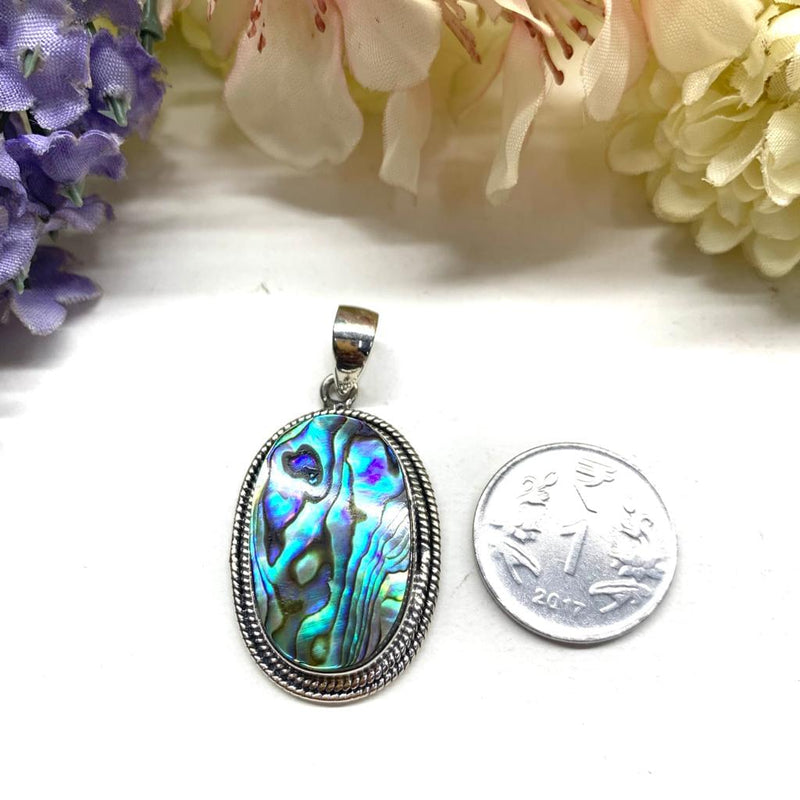 Abalone Shell Premium Pendants in Silver (Emotional Healing)