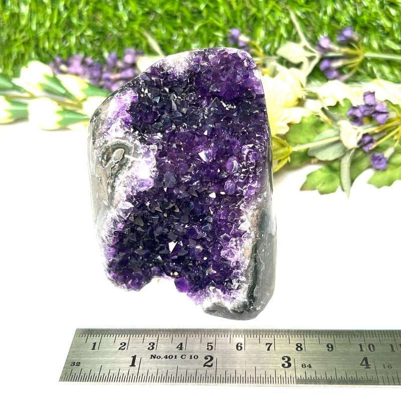 Standing Amethyst Clusters from Uruguay AAA Extra (Very dark Purple)