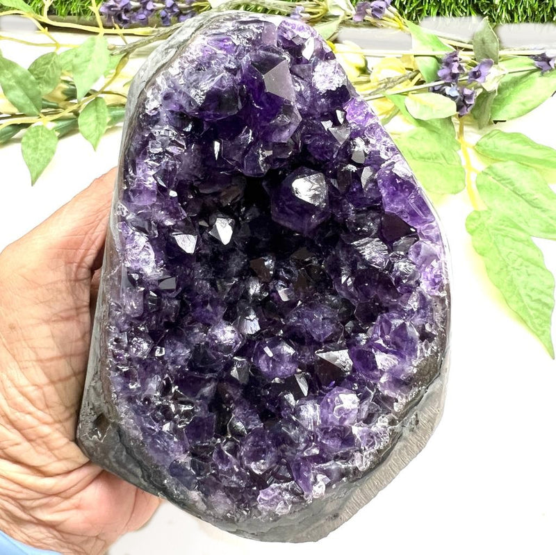 Standing Amethyst Clusters from Uruguay AAA Extra (Very dark Purple)