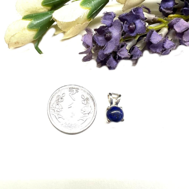 Lapis Lazuli Small Pendant in Silver