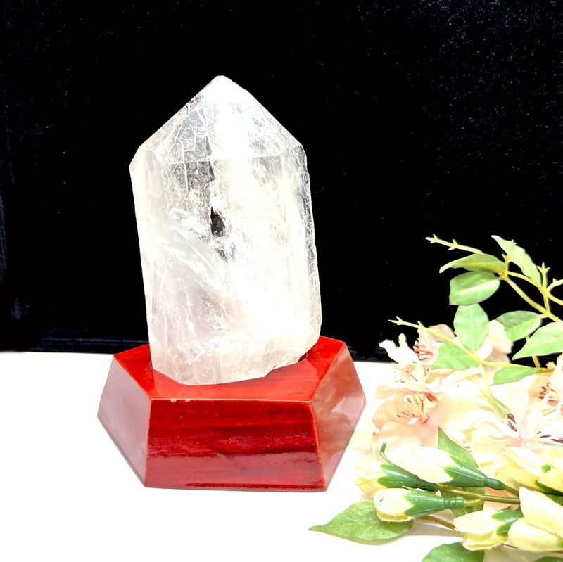 Large Lemurian Clear Quartz on Stand (Master Healers)
