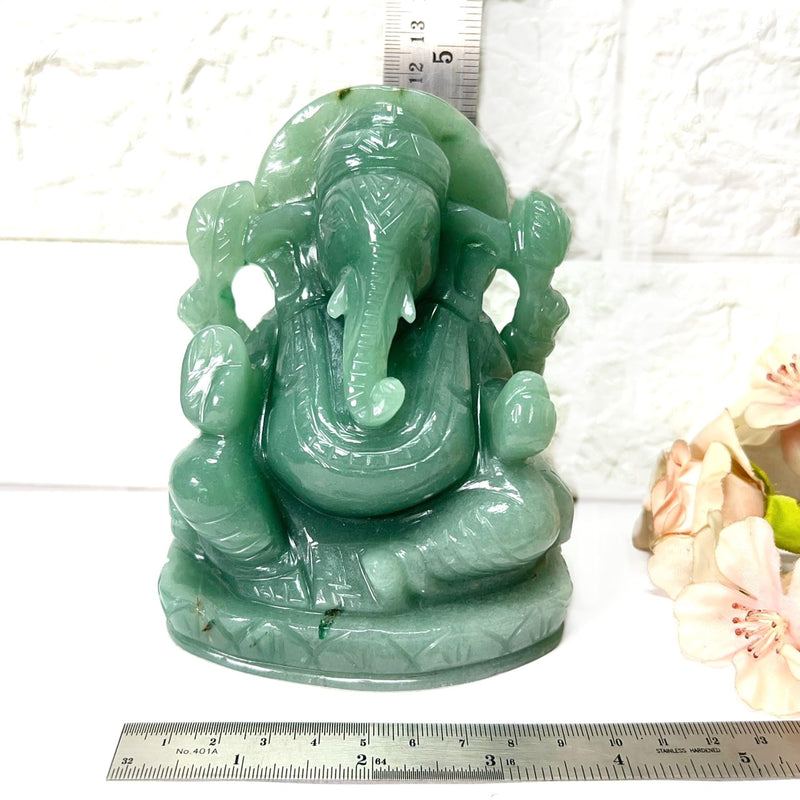 Large Ganeshas in Green Aventurine (Abundance)