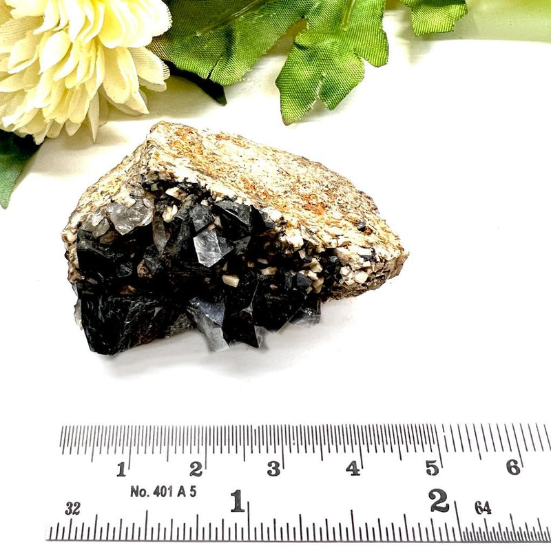 Magnetite on Orthoclase Specimen from Morocco