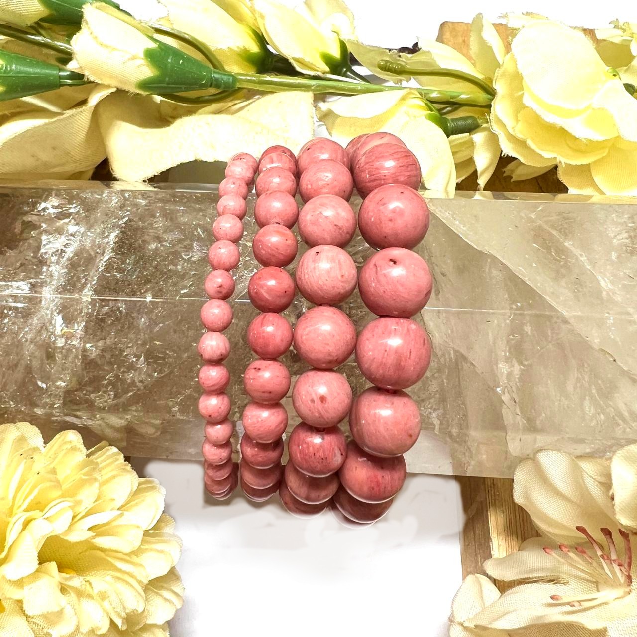 Thulite Bracelet for Self Love Compassion online at Talk to Crystals