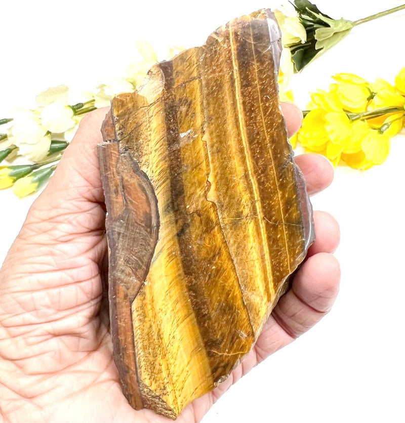 Tiger Eye One Side Polished Rough (Confidence)
