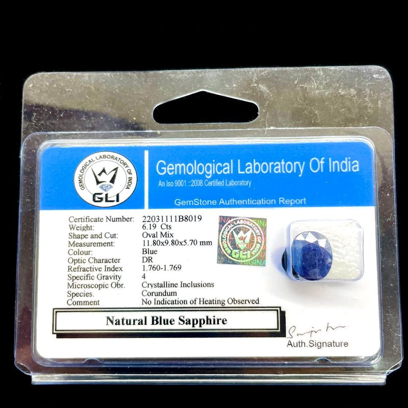 Blue Sapphire/Neelam Gem Stone - Ceylon (Spirituality & Wealth)