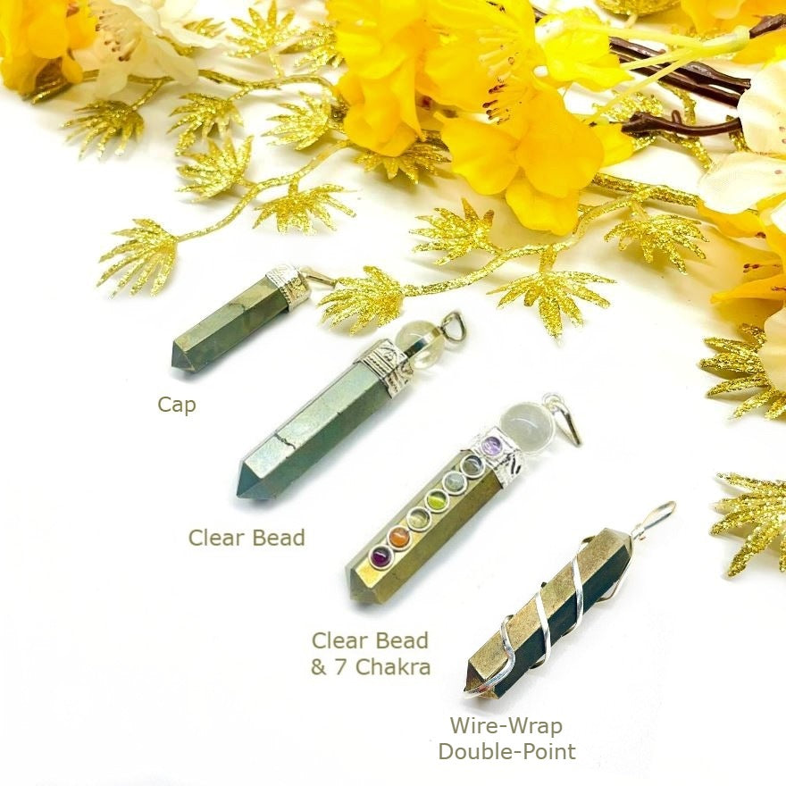 Buy Genuine Pyrite Pencil Pendants for Wealth online Talk to Crystals