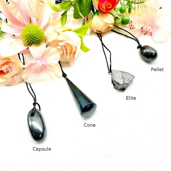 Shungite Solid Shaped Pendants (Cleansing & Protection)