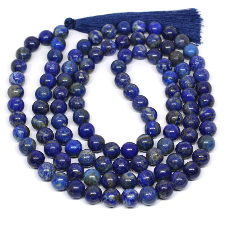 Lapis Lazuli Round  Bead Jaap Mala (Communication & Wisdom)