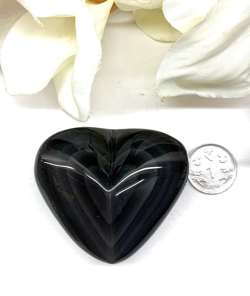 Rainbow Obsidian Heart (Energetic Protection)