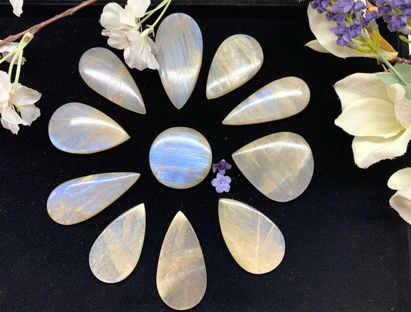 moonstone helps to balance emotions and represents the feminine goddess energy.