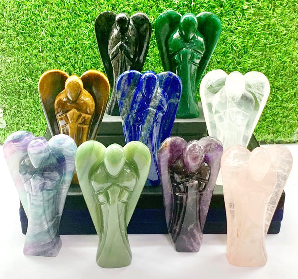 Angels are around us and we can enhance their energy by keeping angel figurines made in healing crystals around us. Buy crystal angels online from talk to crystals. 