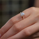 Blue Lace Agate Adjustable Rings in Silver