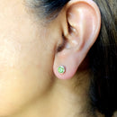 Peridot Earrings in Silver