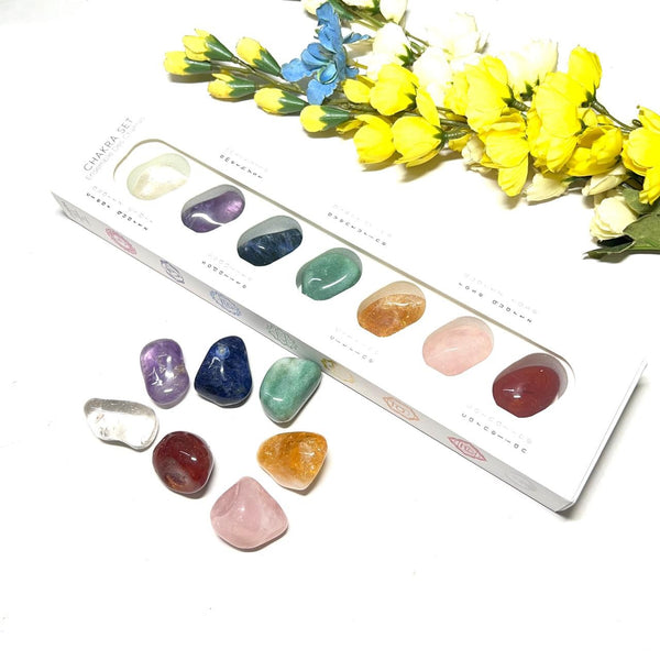 Chakra Set of Seven Tumbled Stones from Brazil (Chakra Balancing)