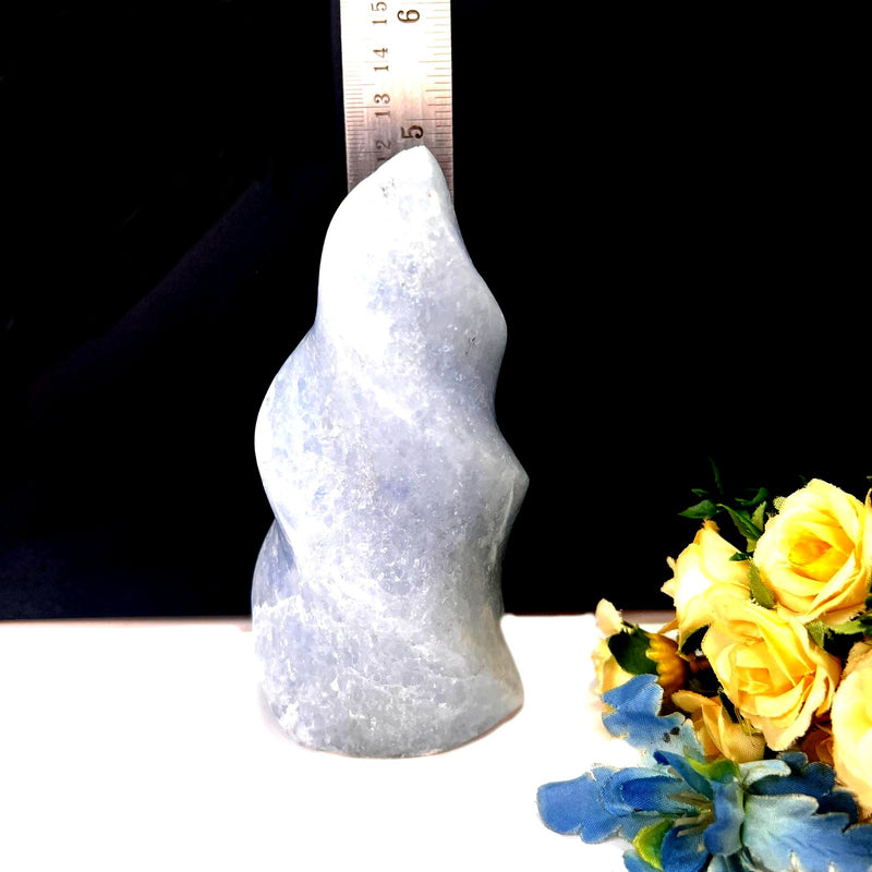 Blue Calcite Twisted Flames (Communication)