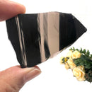 Midnight Lace Obsidian Slice (Protection & Hope)