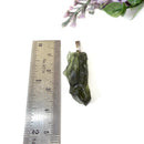 Moldavite Pendant with Silver Hook from Chlum Mines (Czech Republic)