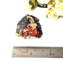 Red Vanadinite on Barite Matrix from Morocco