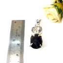 Saffordite / Chintamani and Herkimer Diamond Quartz Pendant in Silver