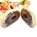 Agate Druzy Geode pairs (Balanced Thoughts & Emotions)