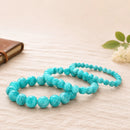 Natural Amazonite bracelet by Talk to Crystals for calm communication, self-expression, emotional balance, inner peace, confidence and Heart & Throat Chakra healing