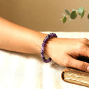 Amethyst Crystal Bracelet — For Calm Mind, Deep Meditation & Intuition