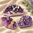 Amethyst cluster with Calcite flower formations by Talk to Crystals for cleansing negative energy, calmness, mental clarity, memory, meditation and focus