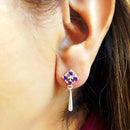 Amethyst Silver Earrings