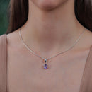 Amethyst Small Pendant in Silver