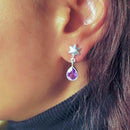 Amethyst Silver Earrings