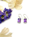 Amethyst Silver Earrings