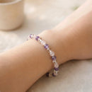 Amethyst, Rose Quartz and Clear Quartz Bracelet (Love and Calm)