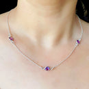 Amethyst Necklaces in Silver
