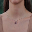 Amethyst Small Pendant in Silver