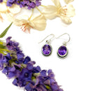 Amethyst Silver Earrings