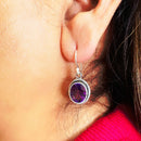 Amethyst Silver Earrings