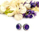 Amethyst Silver Earrings