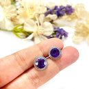 Amethyst Silver Earrings