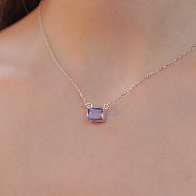 Amethyst Necklaces in Silver