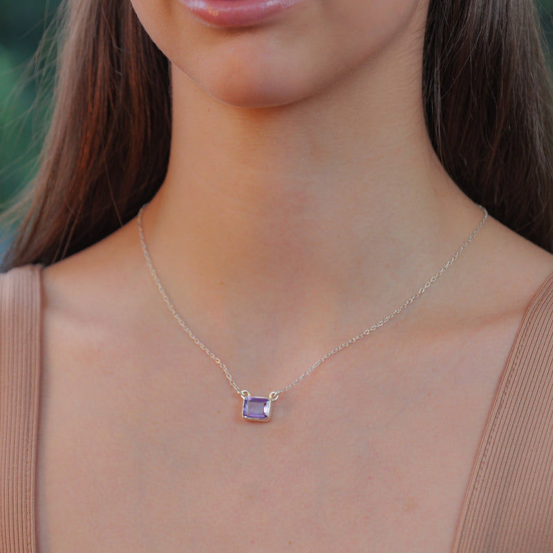 Amethyst Necklaces in Silver