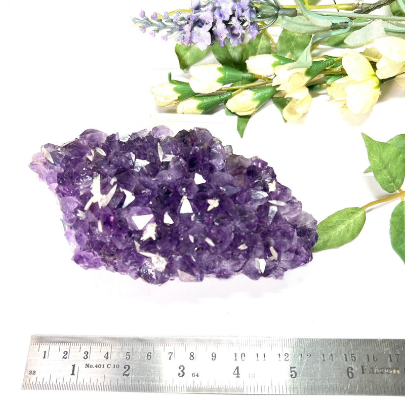 Amethyst Clusters with Calcite Flowers / Points (Remove negative energy)