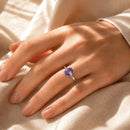 Amethyst Adjustable Ring in Silver