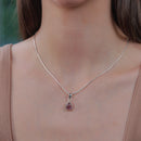 Amethyst Small Pendant in Silver