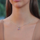 Amethyst Small Pendant in Silver