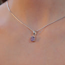 Amethyst Small Pendant in Silver
