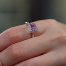 Amethyst Adjustable Ring in Silver